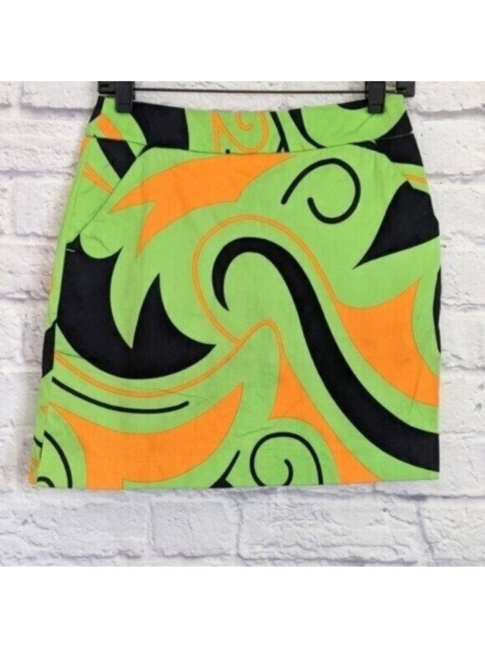 Loudmouth Angry Birdies Golf Skort 2 Green Orange Swirl Print Tennis Prep Skirt